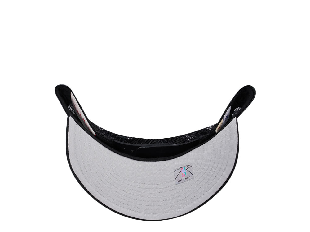 Mitchell & Ness Philadelphia 76ers Black Monogram Trucker Edition Snapback Hat