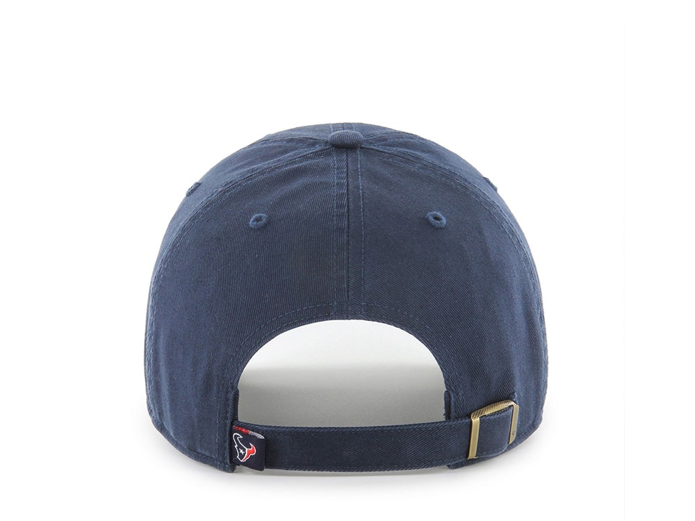 47Brand Houston Texans Navy Classic Edition Clean Up Strapback Cap