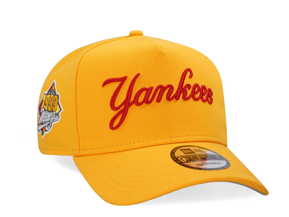 New Era New York Yankees World Series 1999 Yellow Classic 9Forty A Frame Snapback Hat