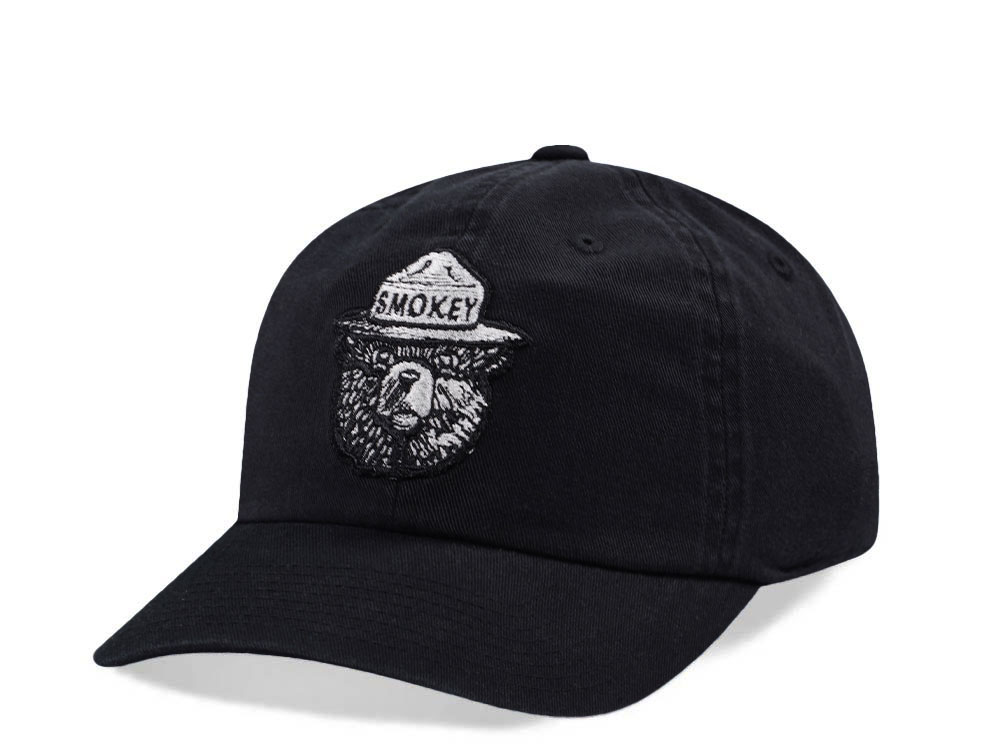 American Needle Smokey Bear Ballpark Black Snapback Cap