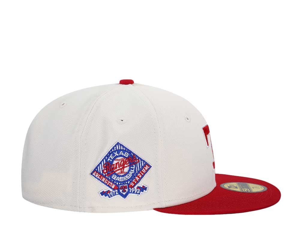 New Era Texas Rangers Arlington Stadium Chrome Throwback Two Tone Edition 59Fifty Fitted Hat