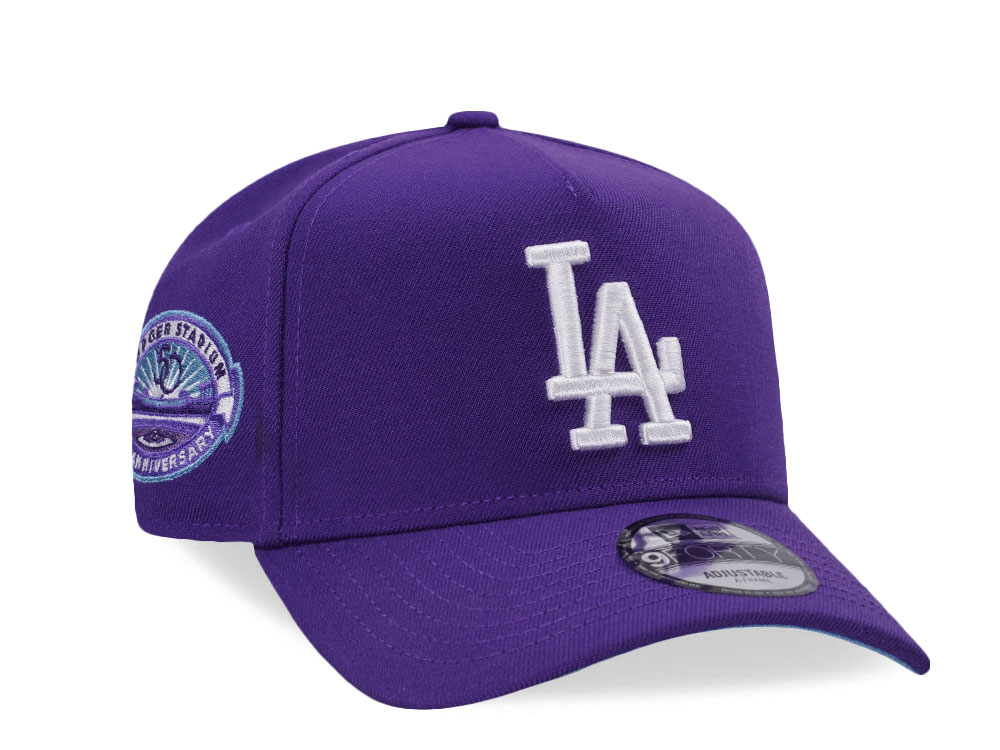 New Era Los Angeles Dodgers Purple 50th Stadium Anniversary Edition 9Forty A Frame Snapback Hat