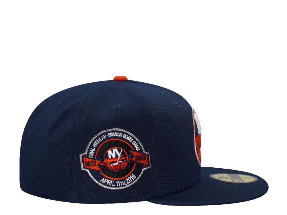 New Era New York Islanders Final Regular Season Home Game Navy Two Tone Edition 59Fifty Fitted Cap
