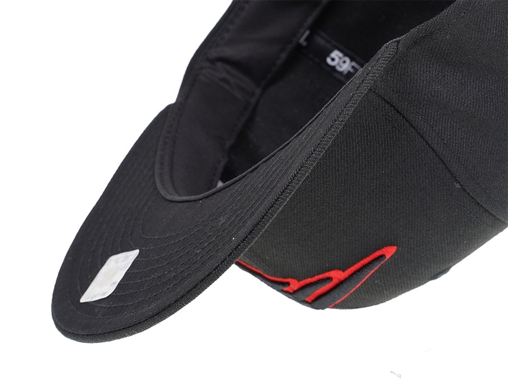New Era New England Patriots Black Scarlet Edition 59Fifty Fitted Hat