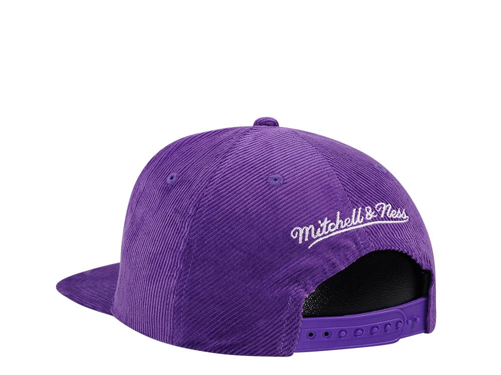 Mitchell & Ness Charlotte Hornets Purple Cord Hardwood Classic Snapback Hat
