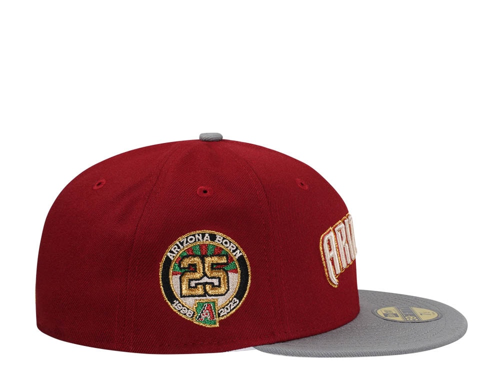 New Era Arizona Diamondbacks 25th Anniversary Maroon Gold Two Tone Edition 59Fifty Fitted Hat