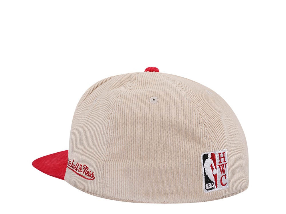 Mitchell & Ness Miami Heat All Star 1990 Two Tone Hardwood Classic Cord Edition Dynasty Fitted Hat