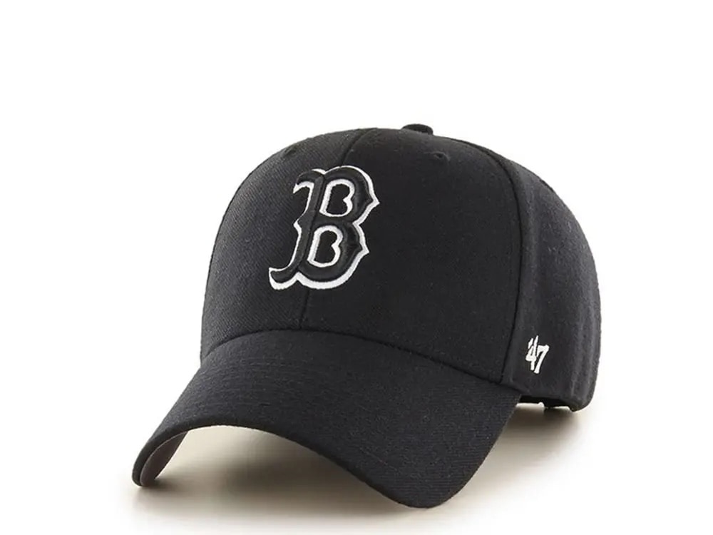 47brand Boston Red Sox Classic Logo Black & White Snapback Hat