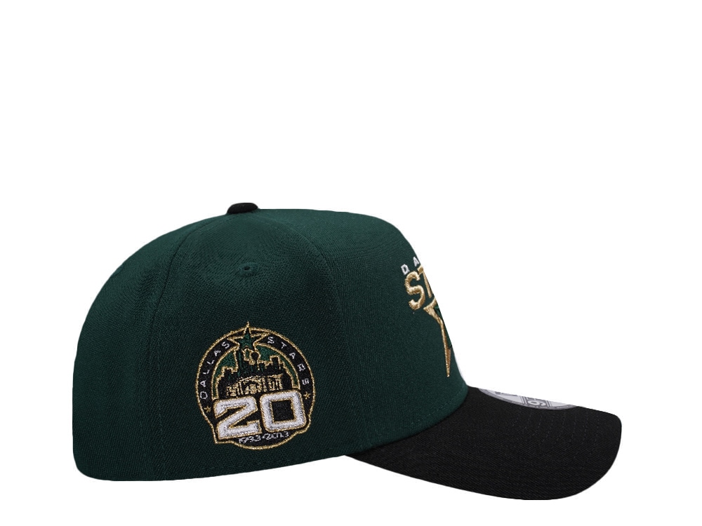 New Era Dallas Stars 20th Anniversary Green Two Tone Edition 9Forty A Frame Snapback Cap