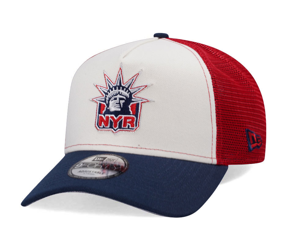 New Era New York Rangers Prime Two Tone Trucker Edition 9Forty A Frame Snapback Hat