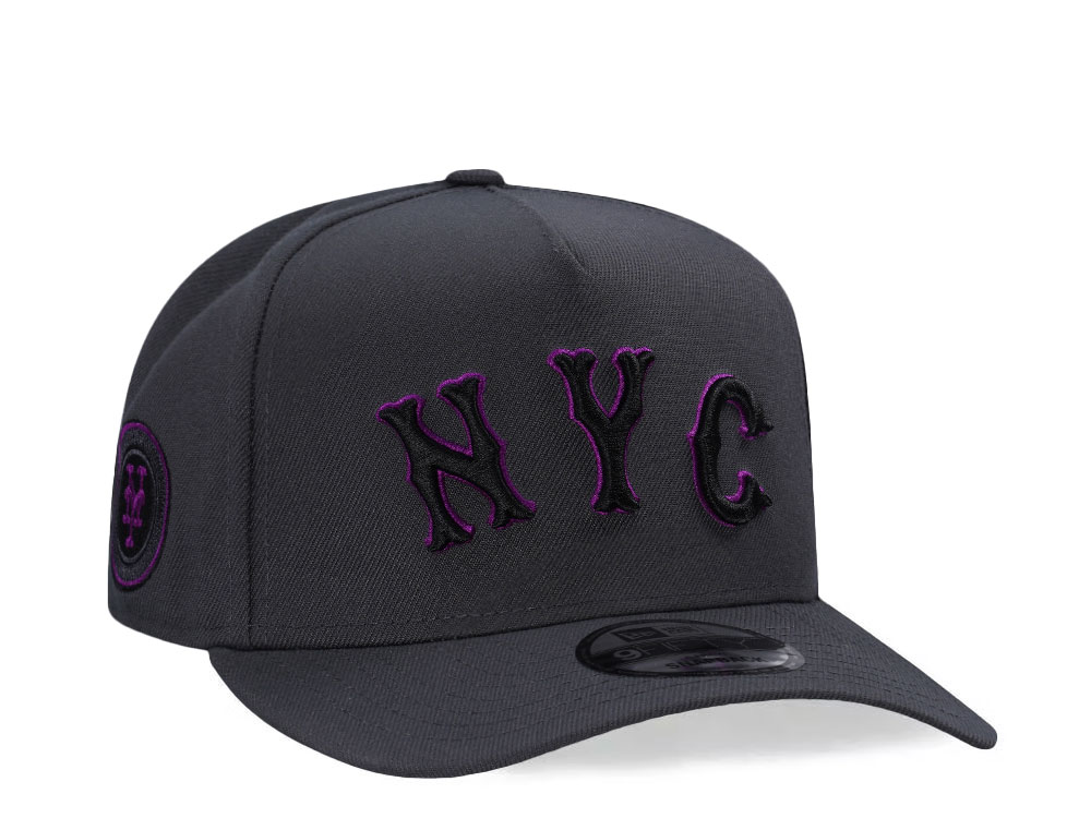 New Era New York Mets City Connect Dark Graphite Prime Edition 9Fifty A Frame Snapback Cap