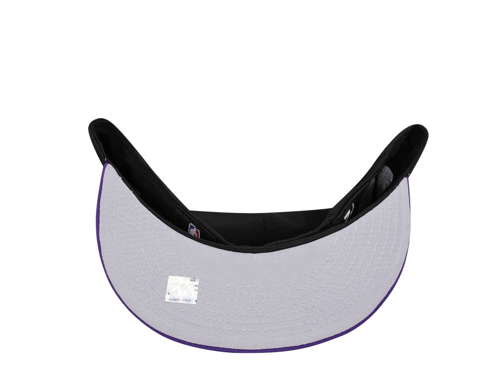 New Era Milwaukee Bucks 50th Anniversary Black Purple Two Tone Classic Edition 59Fifty Fitted Hat