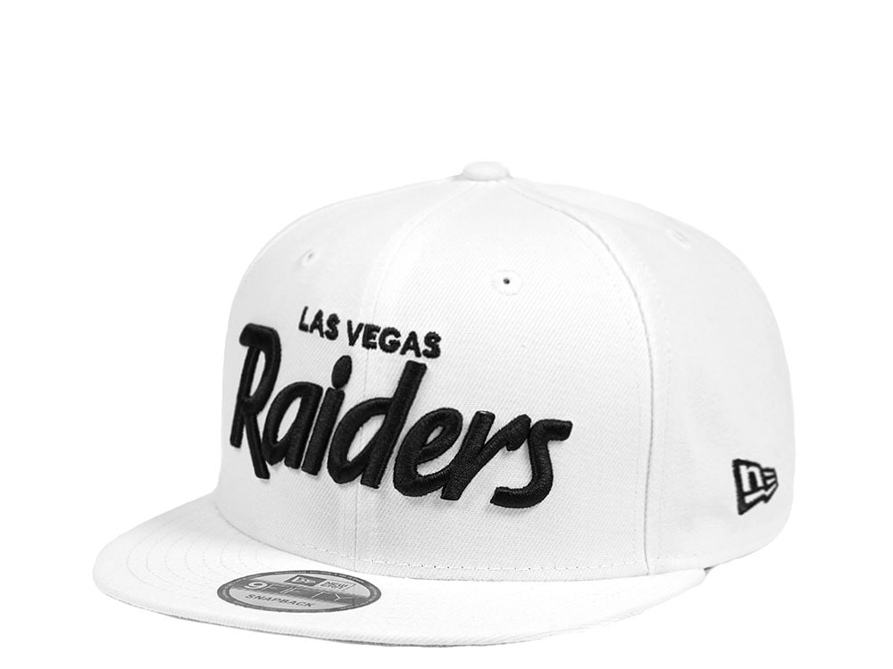 New Era Las Vegas Raiders Black on White Edition 9Fifty Snapback Hat