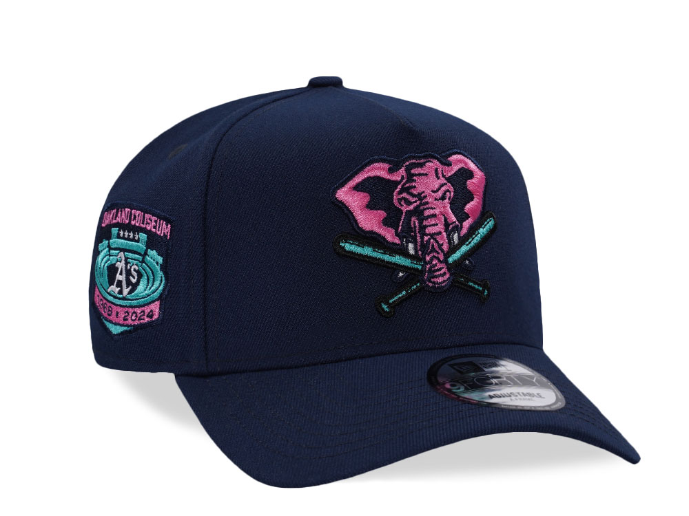 New Era Oakland Athletics Coliseum Ocean Blue Prime Edition 9Forty A Frame Snapback Cap
