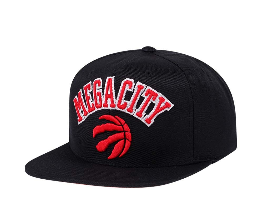 Mitchell & Ness Toronto Raptors Black Zig Zag Satin Undervisor Snapback Hat
