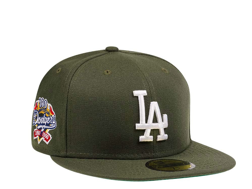 New Era Los Angeles Dodgers 100th Anniversary Rifle Green Edition 59Fifty Fitted Hat