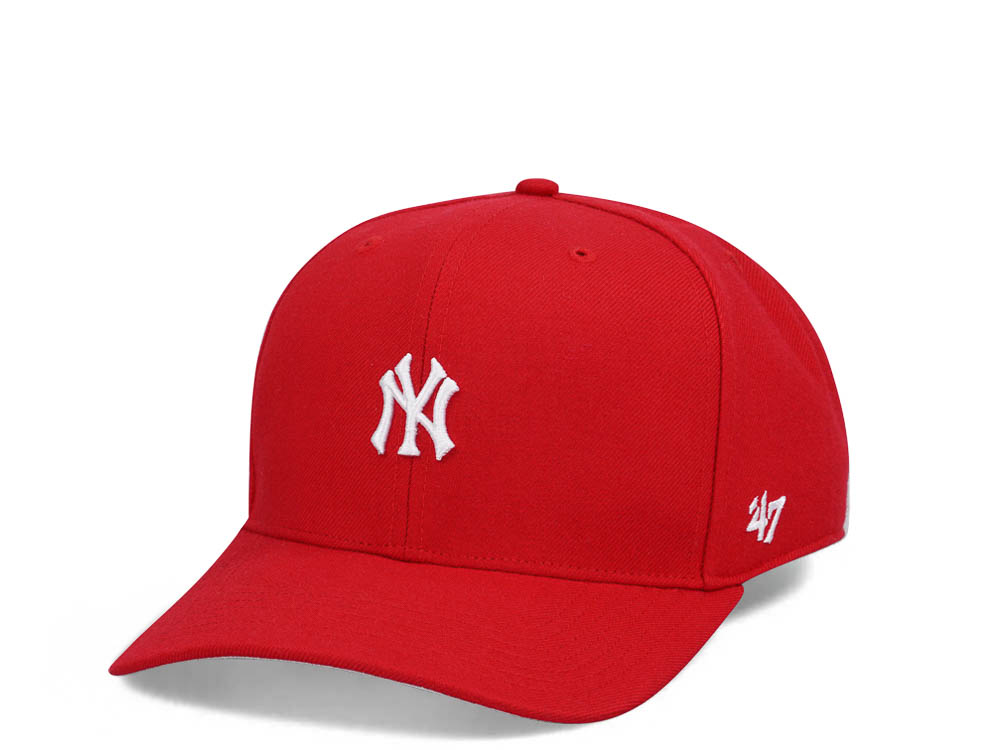 47Brand New York Yankees Red Base Runner MVP DP Snapback Hat