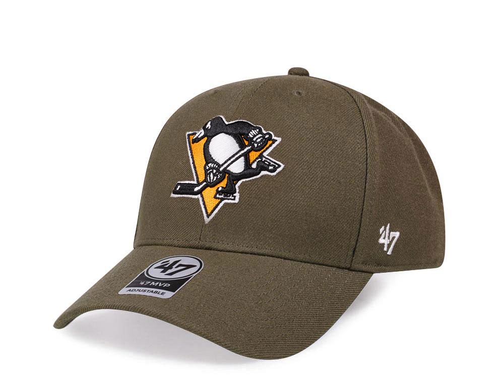 47Brand Pittsburgh Penguins Classic Olive Snapback Hat