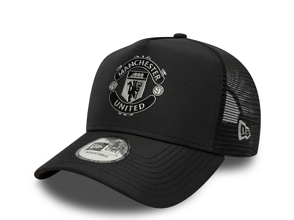 New Era Manchester United FC Reflective Black 9Forty A Frame Trucker Snapback Cap