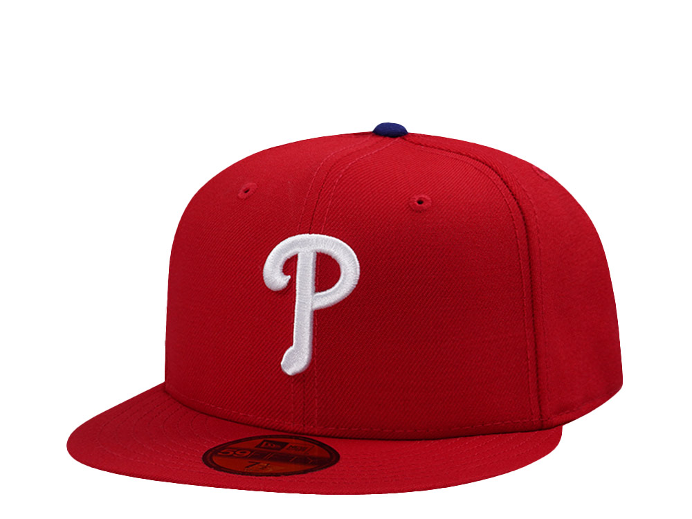 New Era Philadelphia Phillies Wool Authentic On-Field Scarlet Prime Edition 59Fifty Fitted Cap