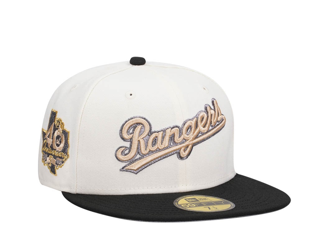 New Era Texas Rangers 40th Anniversary Chrome Pewter Two Tone Edition 59Fifty Fitted Hat