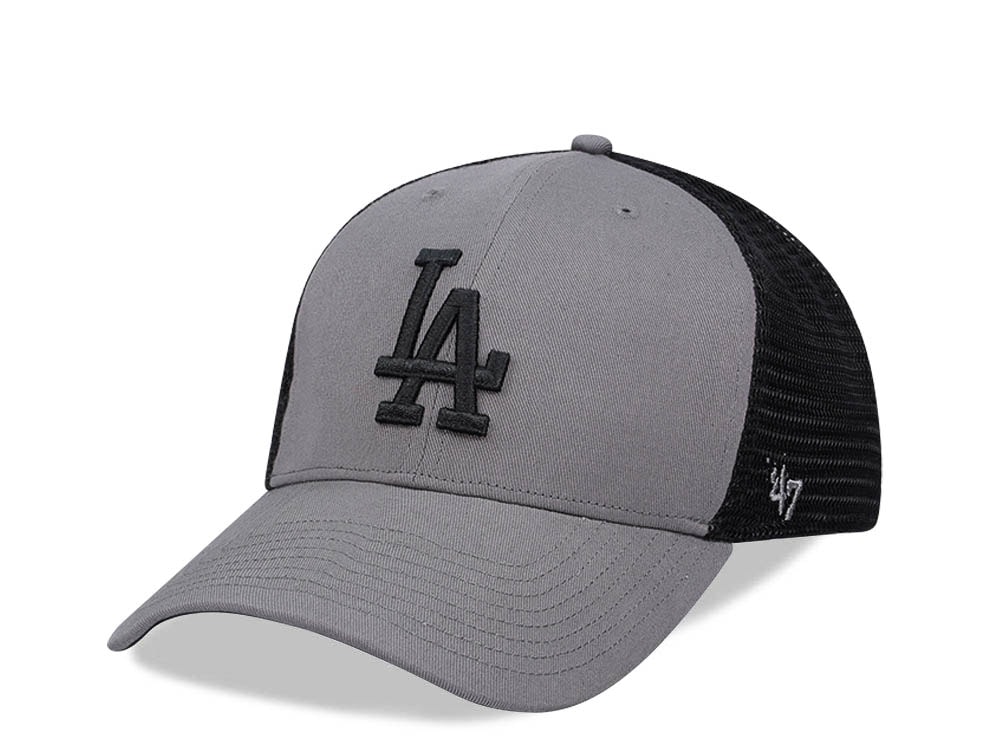 47Brand Los Angeles Dodgers Dark Gray Ballpark Mesh MVP Trucker Snapback Hat