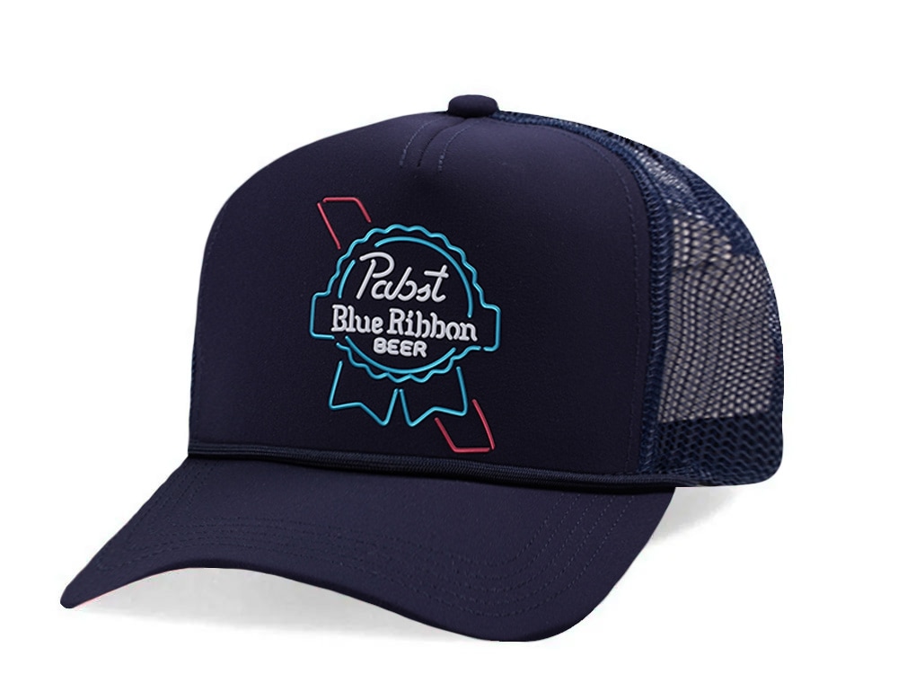 American Needle Pabst Fremont Navy Edition Trucker Snapback Cap