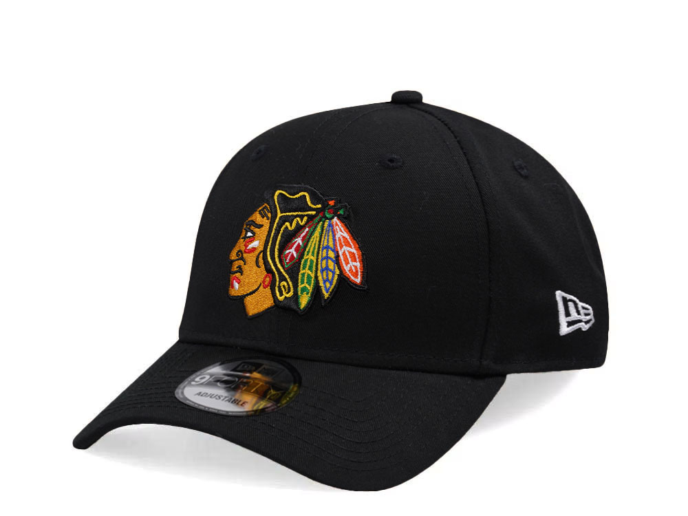 New Era Chicago Blackhawks NHL Injection 2024 Black 9Twenty Strapback Hat