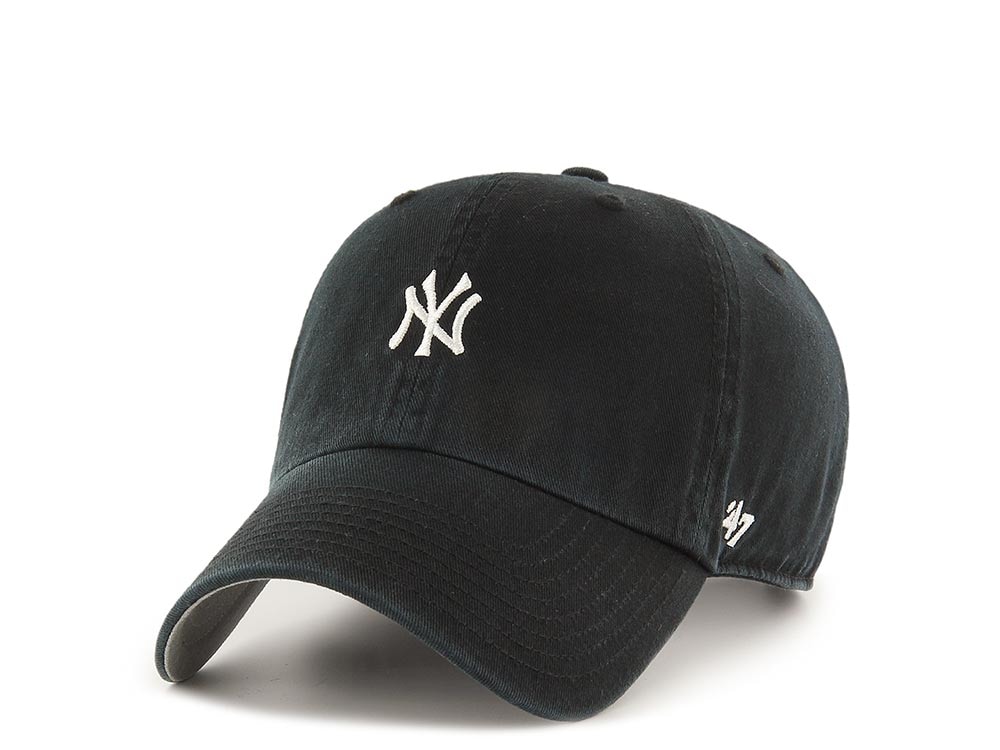 47Brand New York Yankees Black Clean up Strapback Hat