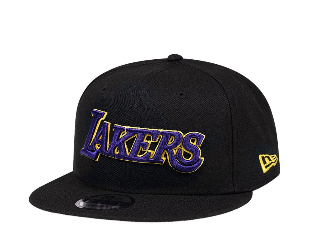 New Era Los Angeles Lakers Black Team Edition 9Fifty Snapback Hat