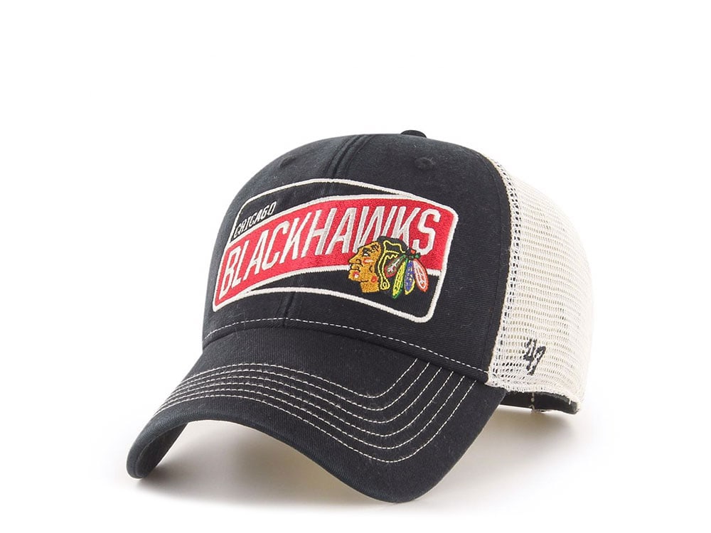 47Brand Chicago Blackhawks Slash Patch Classic Trucker Snapback Hat
