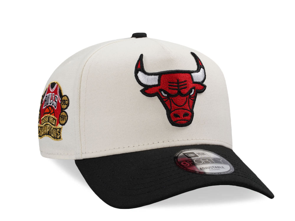 New Era Chicago Bulls NBA Champions 1996 Chrome Two Tone Edition 9Forty A Frame Snapback Cap
